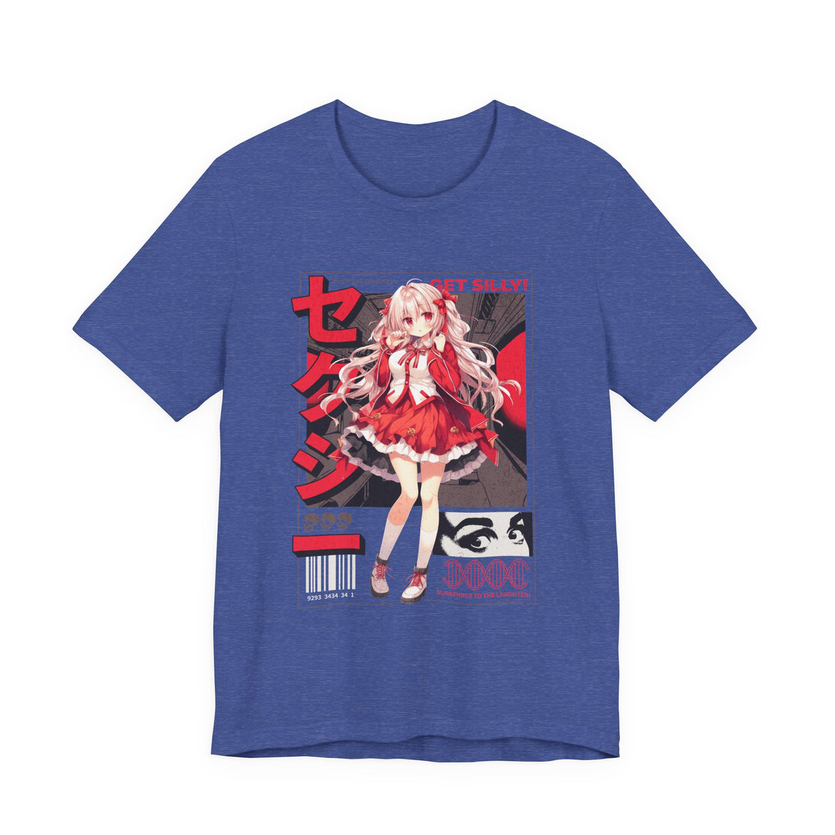 Anime Girl Graphic Tee — "Get Silly!" Red Harajuku Style T-Shirt