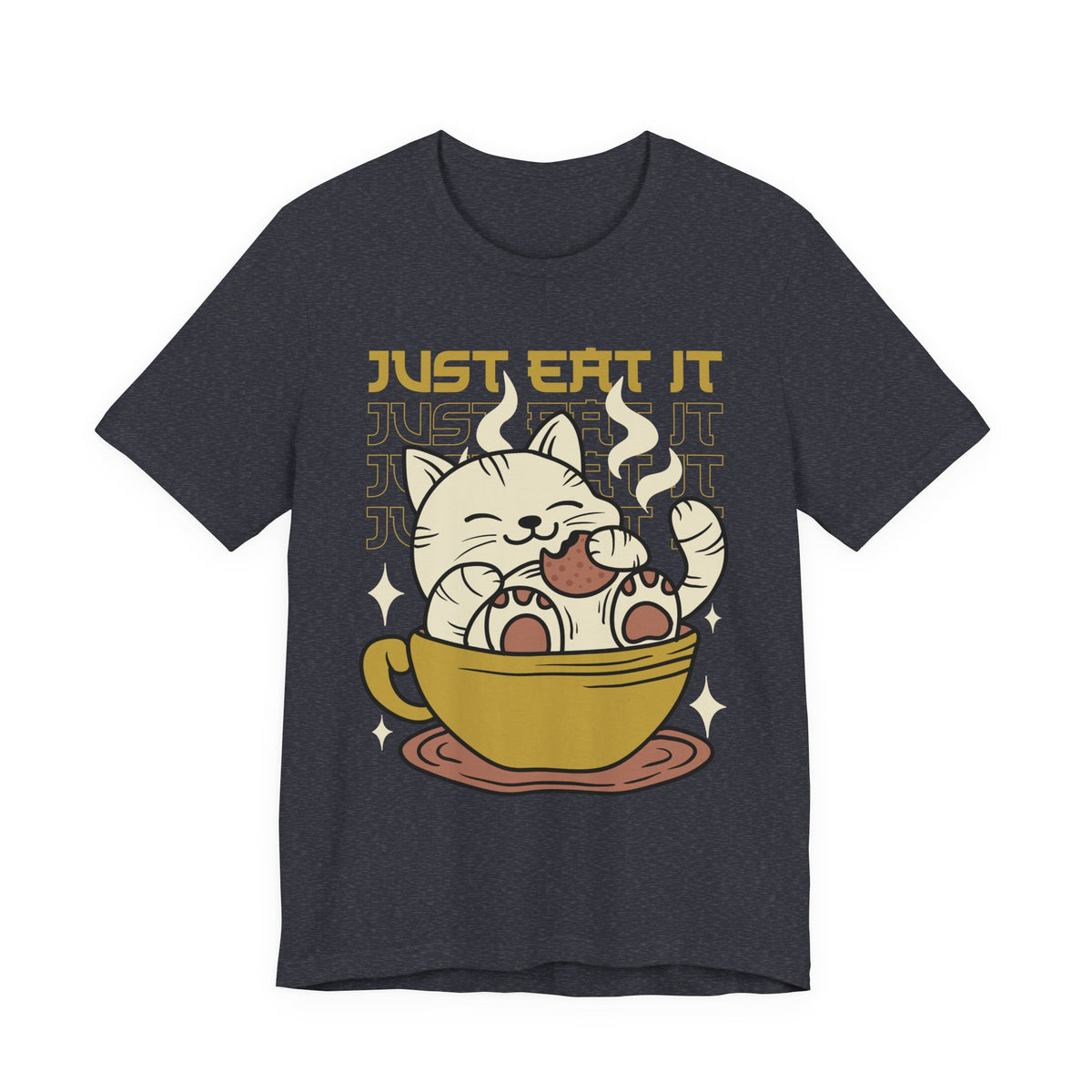 Just Eat It Cat Tee — Cute Kawaii Cat in Tea Cup T-Shirt