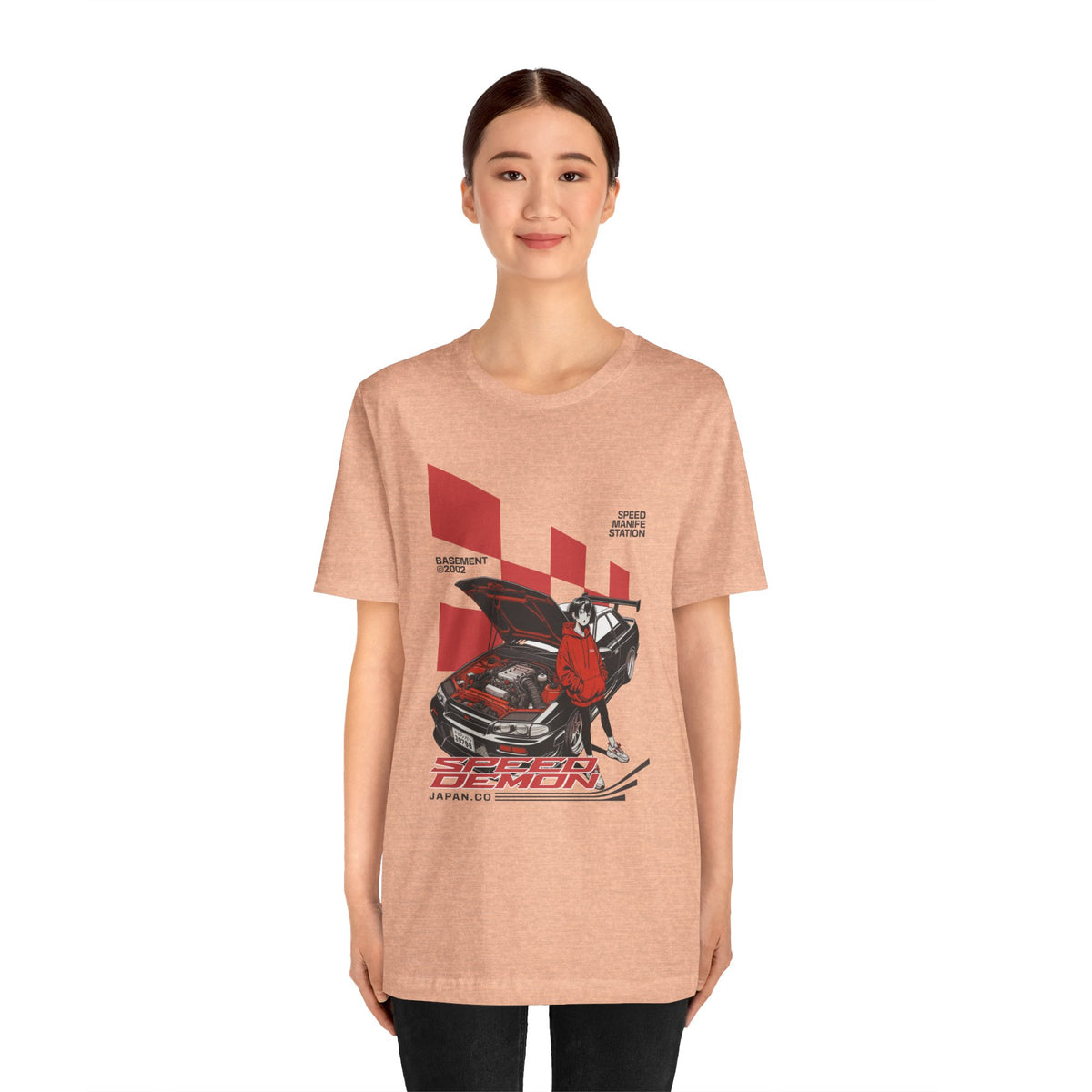 JDM Demon Street Racing T‑Shirt — Retro Car Anime Graphic Tee
