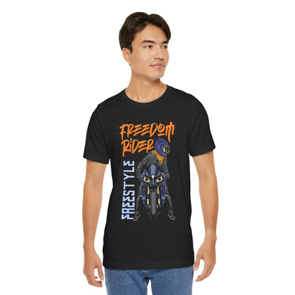 Freedom Rider Motorcycle Tee – "Freedom Rider" Streetstyle Biker T-Shirt