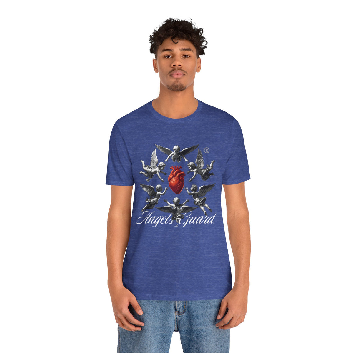 Angel Guard T‑Shirt — Sacred Heart & Cherub Graphic Tee