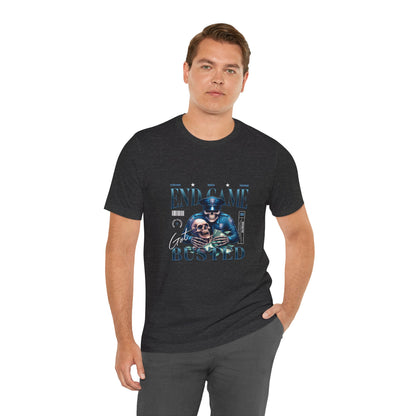 Endgame Got Busted Tee — Police Skull Graphic T-Shirt