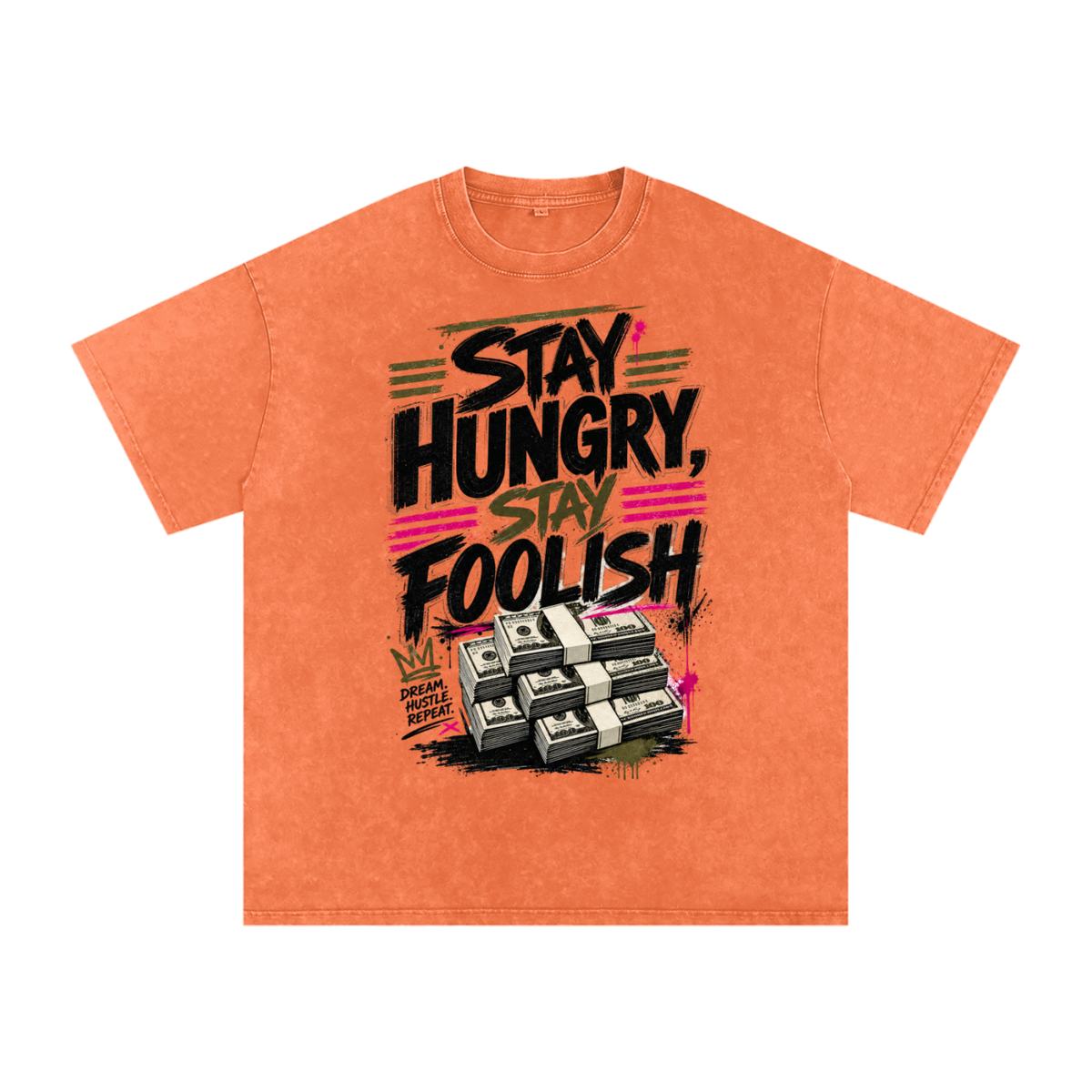 Stay Hungry & Foolish Snow-Washed Cotton Tee