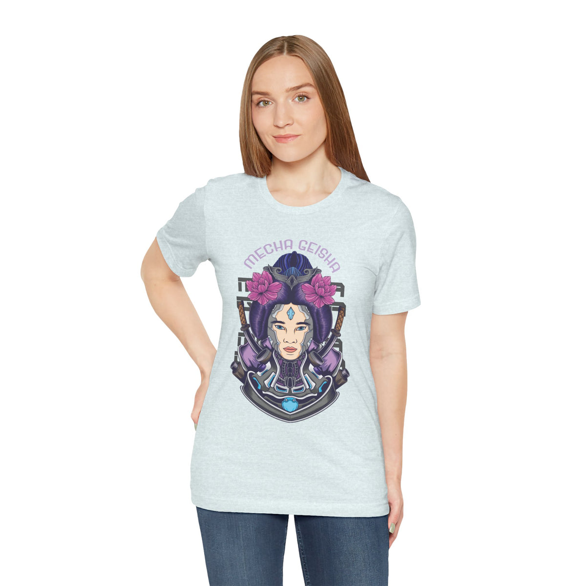 Mecha Geisha T-Shirt — Futuristic Asian-Inspired Graphic Tee