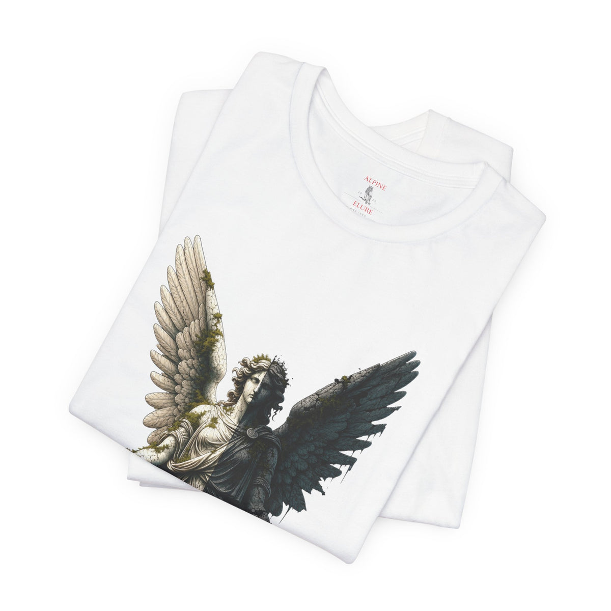 Angel Graphic Tee — 'The Last Angel' Illustrated Short Sleeve Shirt