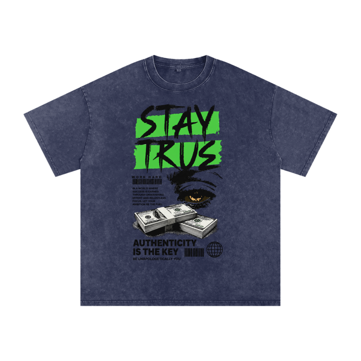 Stay True Snow-Washed Cotton Graphic Tee