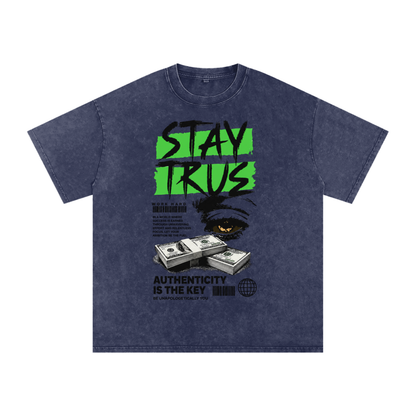 Stay True Snow-Washed Cotton Graphic Tee