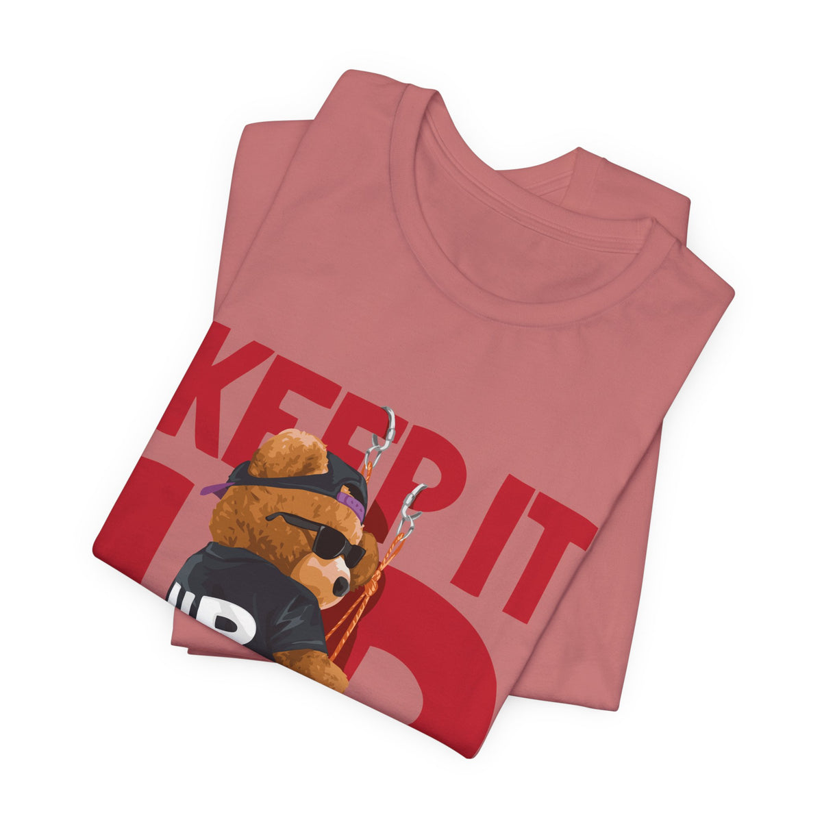 Keep It Up Bear Graphic Tee — Retro Streetwear Teddy T-Shirt