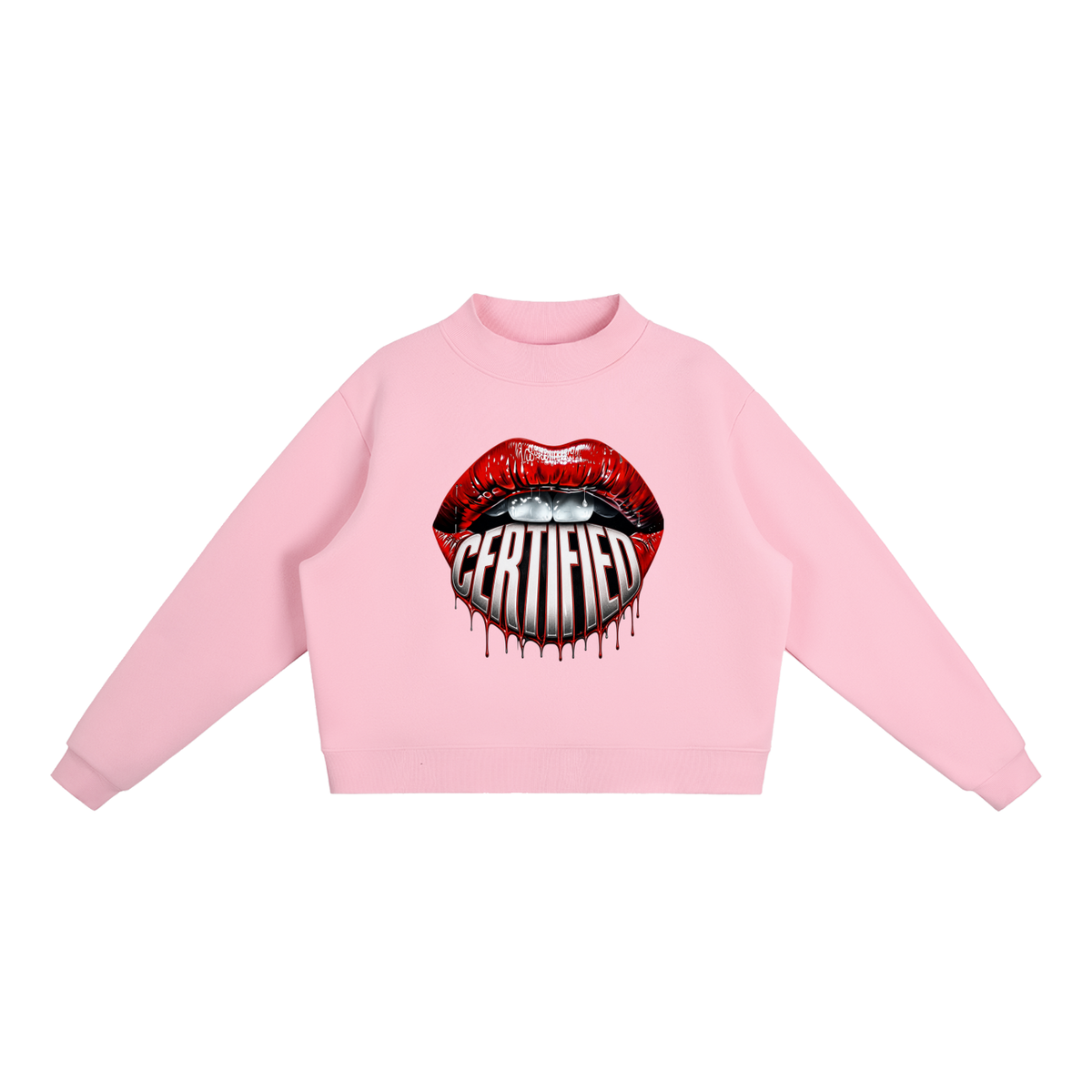 Certified Lips Oversized Graphic Sweatshirt