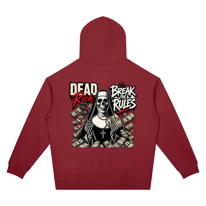Burning Money Two-Sided Graphic Drop Shoulder Hoodie