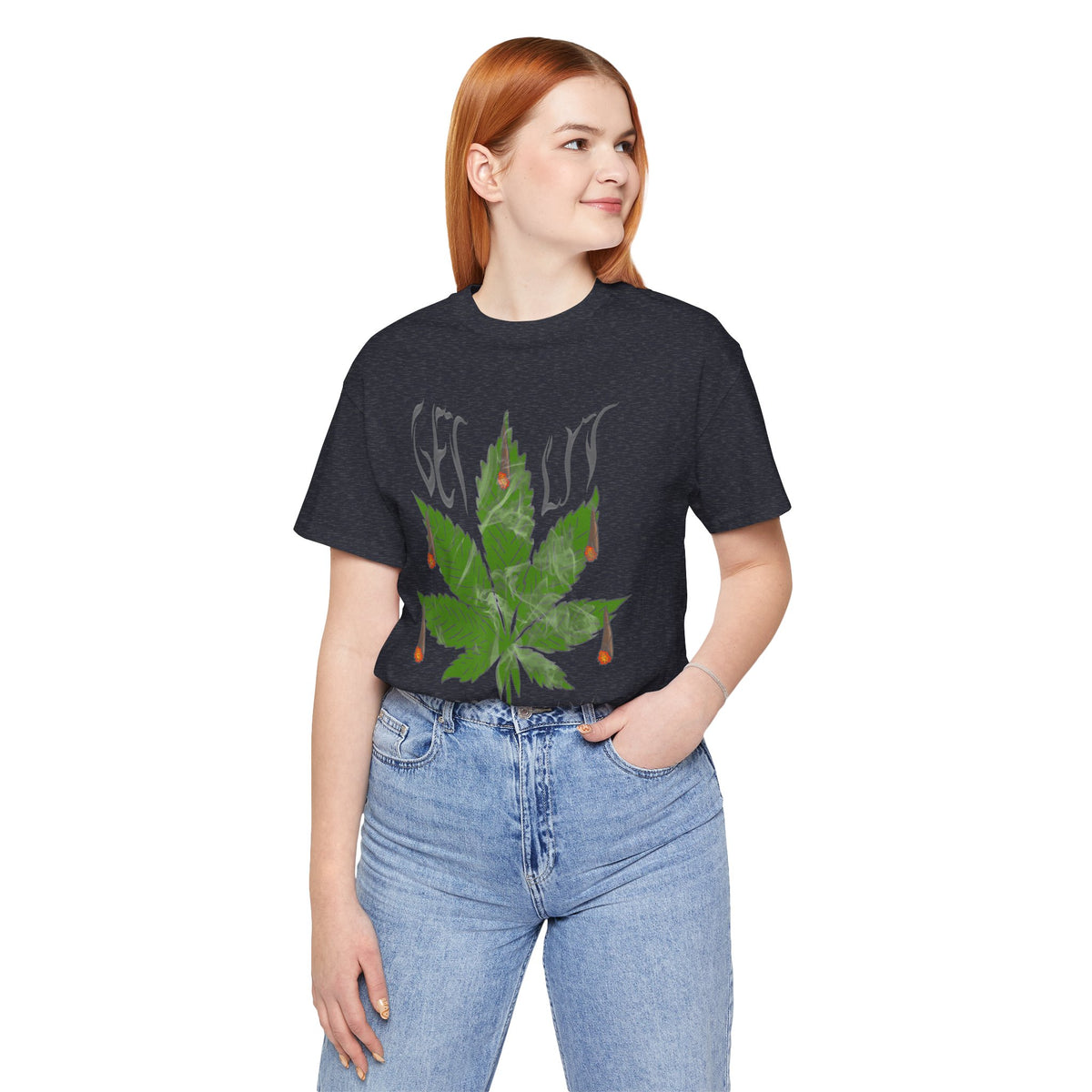 Merry Tijuana Cannabis Leaf Tee — 'Get Lit' Holiday Marijuana T-Shirt