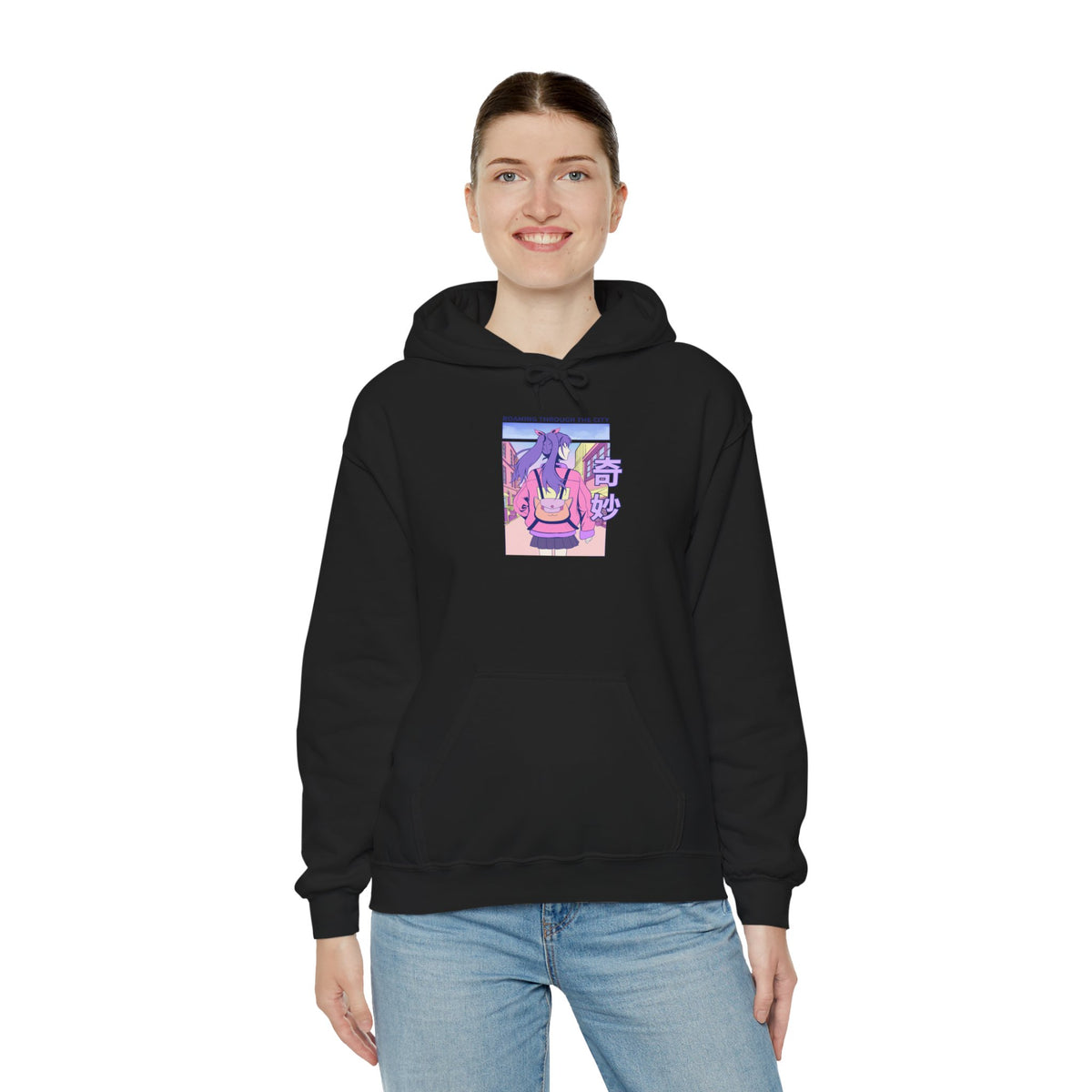 Anime Bunny Hoodie — Pastel Vaporwave Eeyore-Inspired Graphic