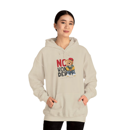 No Wonder Bear Hoodie – Cute Teddy Graphic Hooded Sweatshirt