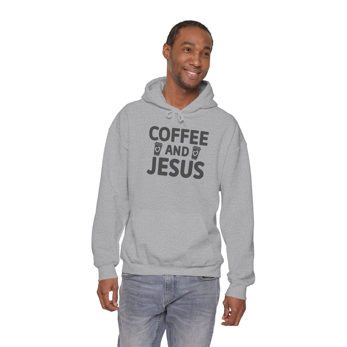 Coffee and Jesus Hoodie — Christian Faith Pullover for Coffee Lovers