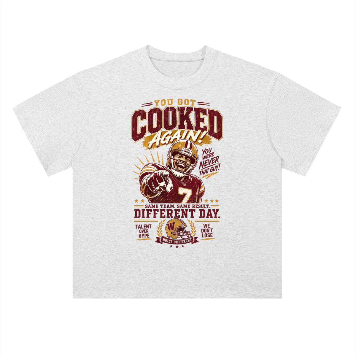 You Got Cooked Again Graphic Drop Shoulder Tee