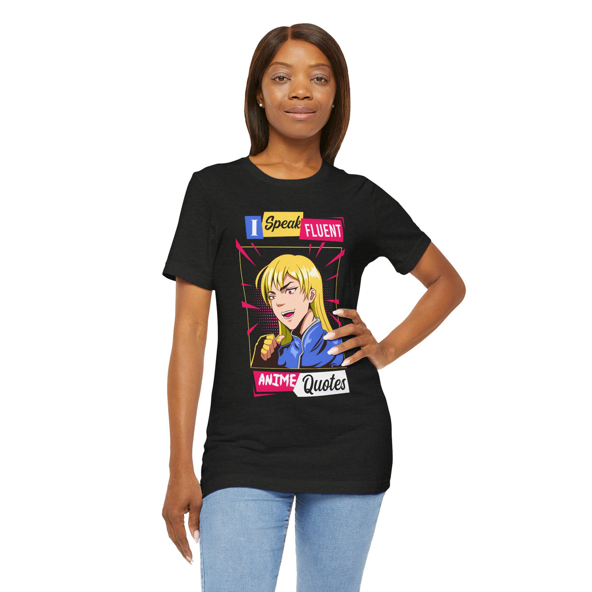 Anime Quotes T-Shirt — "I Speak Fluent Anime Quotes" Retro Manga Style Tee
