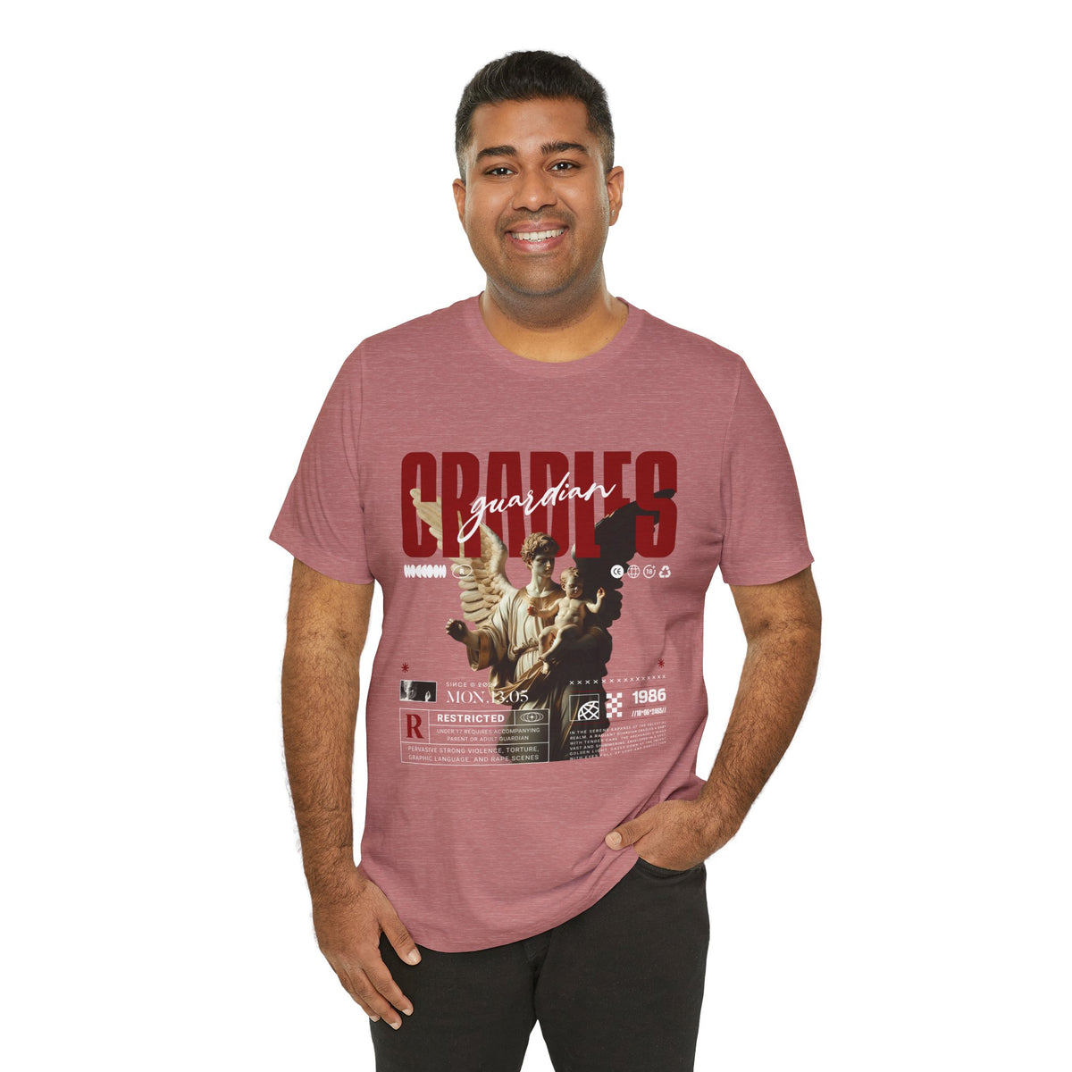 Guardian Angels Graphic Tee — 'Bodies' Vintage Statue Streetwear Shirt