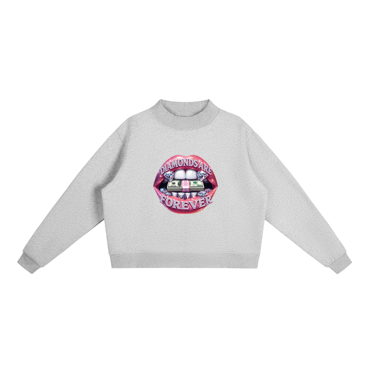 Diamonds Are Forever Lips Oversized Sweatshirt