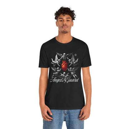 Angel Guard T‑Shirt — Sacred Heart & Cherub Graphic Tee