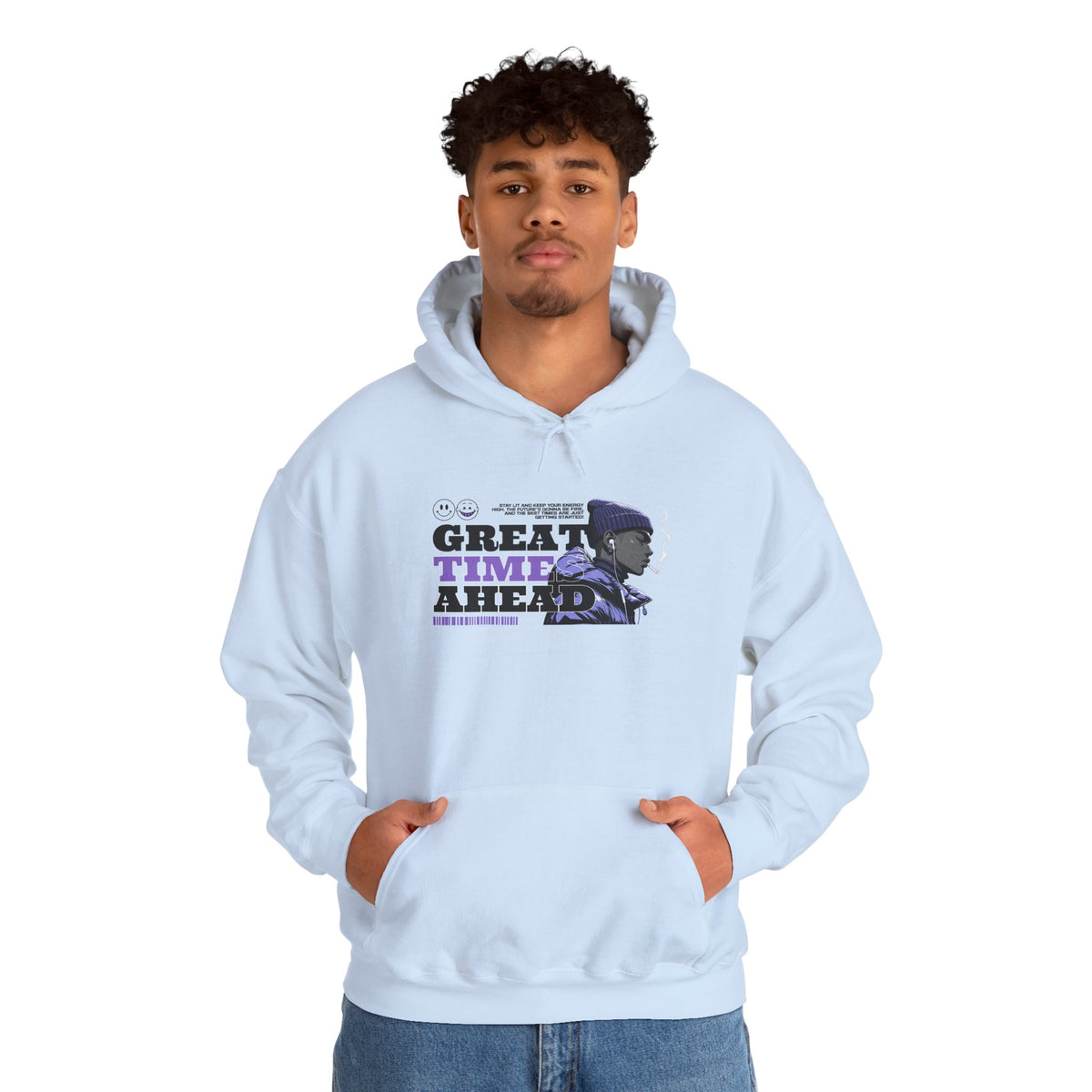 Great Times Ahead Hoodie — Positive Vintage Portrait Pullover