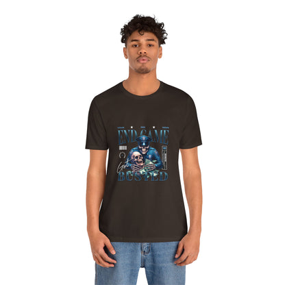 Endgame Got Busted Tee — Police Skull Graphic T-Shirt