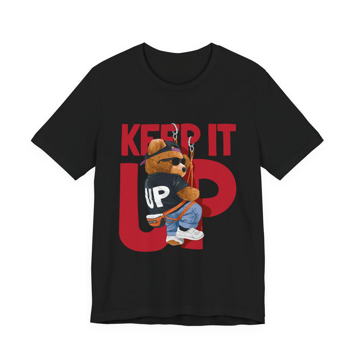 Keep It Up Bear Graphic Tee — Retro Streetwear Teddy T-Shirt