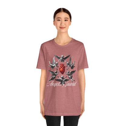 Angel Guard T‑Shirt — Sacred Heart & Cherub Graphic Tee