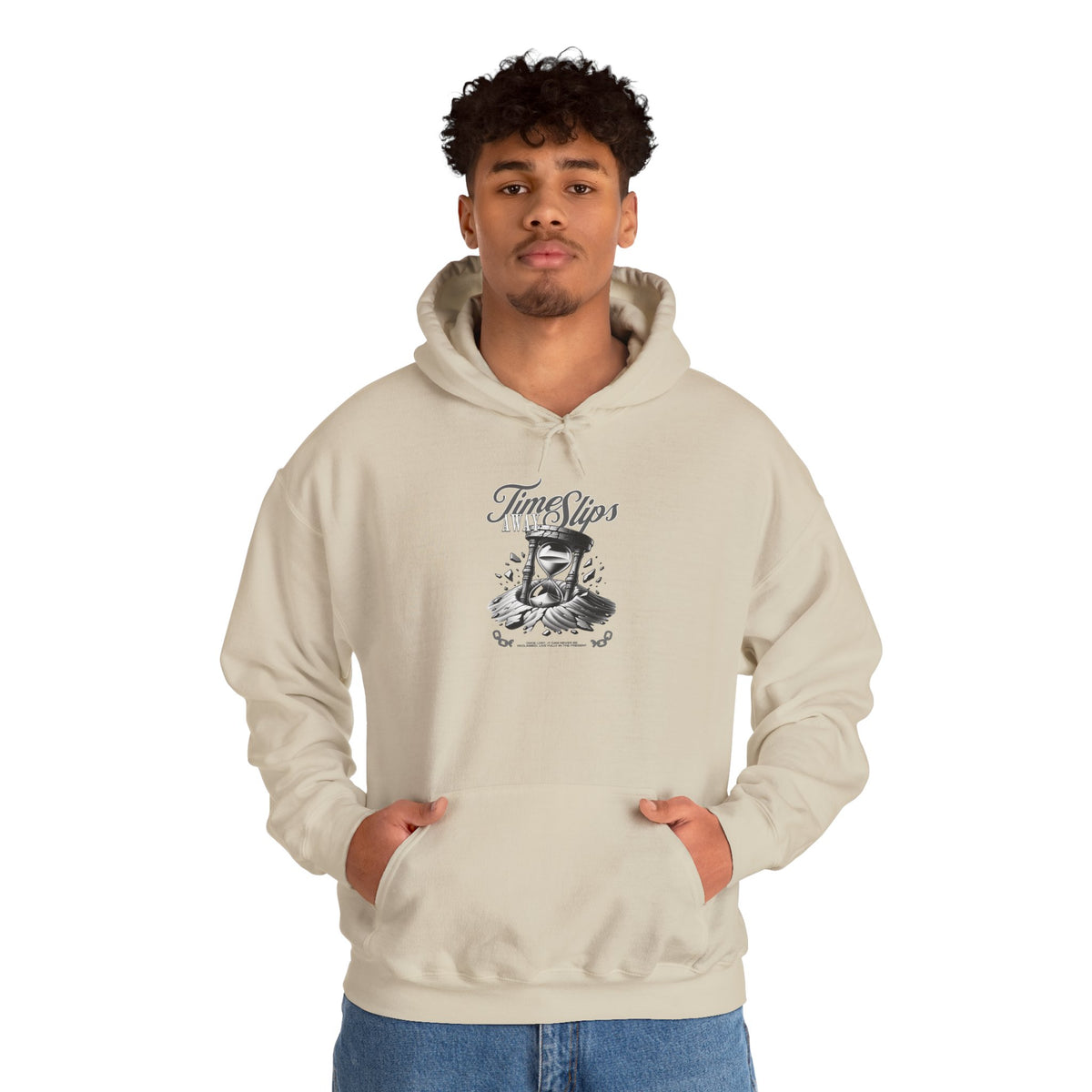 Time Slips Graphic Hoodie — Vintage Pocket Watch Illustration Sweatshirt