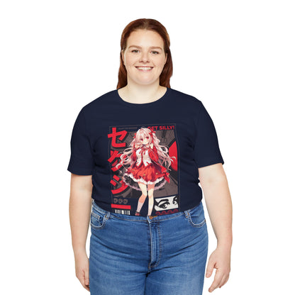 Anime Girl Graphic Tee — "Get Silly!" Red Harajuku Style T-Shirt