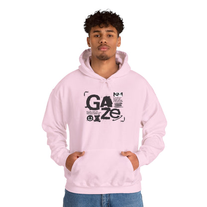 Gaze Graphic Hoodie — Distressed Text Urban Streetwear