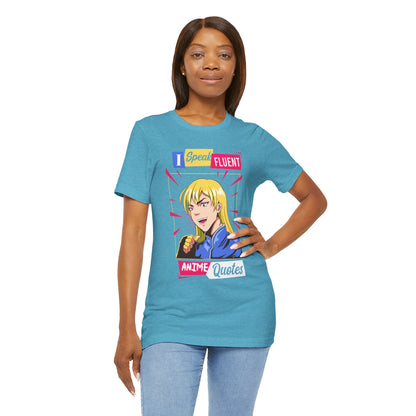Anime Quotes T-Shirt — "I Speak Fluent Anime Quotes" Retro Manga Style Tee