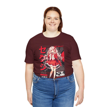 Anime Girl Graphic Tee — "Get Silly!" Red Harajuku Style T-Shirt