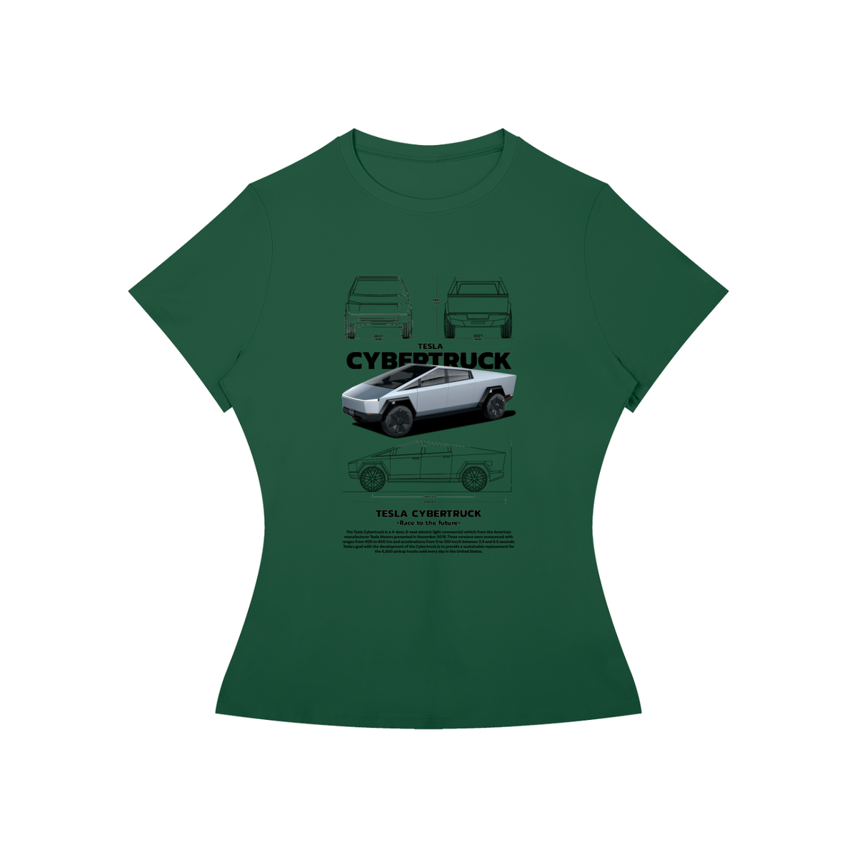 Cybertruck Women’s Slim-Fit Graphic Tee