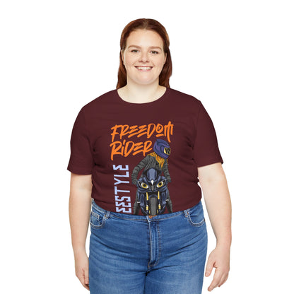 Freedom Rider Motorcycle Tee – "Freedom Rider" Streetstyle Biker T-Shirt