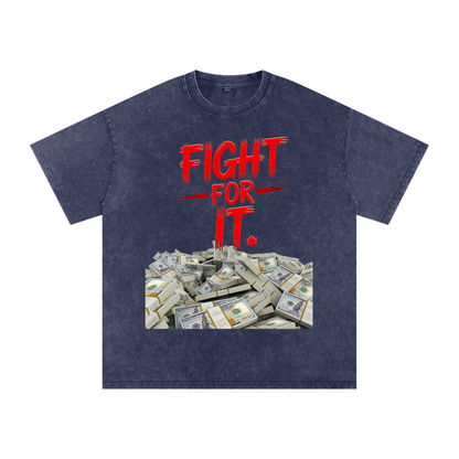 Fight for It Snow-Washed Cotton Graphic Tee
