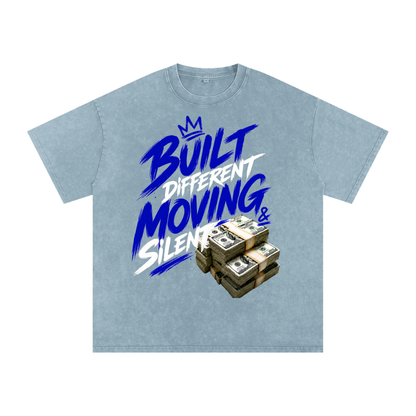 Built Different, Moving Silent Snow-Washed Cotton Tee