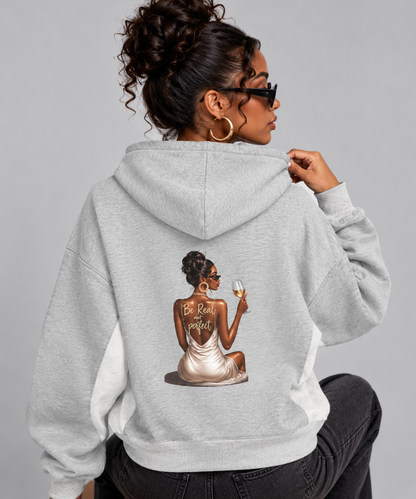 Be Real Not Perfect Woman Illustration Graphic Hoodie