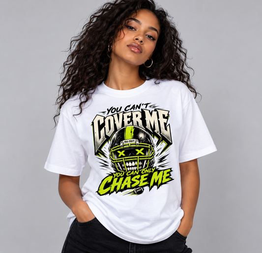 You Can Only Chase Me Skull Graphic Drop Shoulder Tee