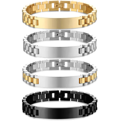 Signature Nameplate Stainless Steel Bracelet
