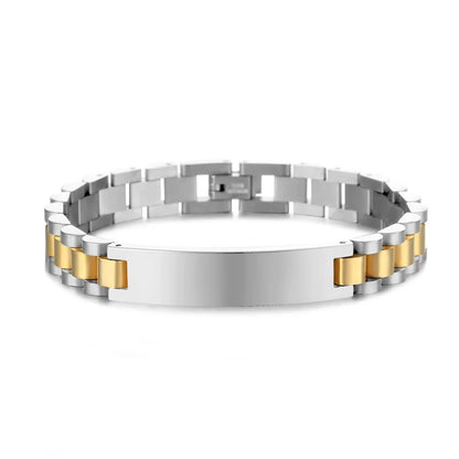 Signature Nameplate Stainless Steel Bracelet
