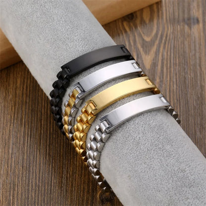Signature Nameplate Stainless Steel Bracelet