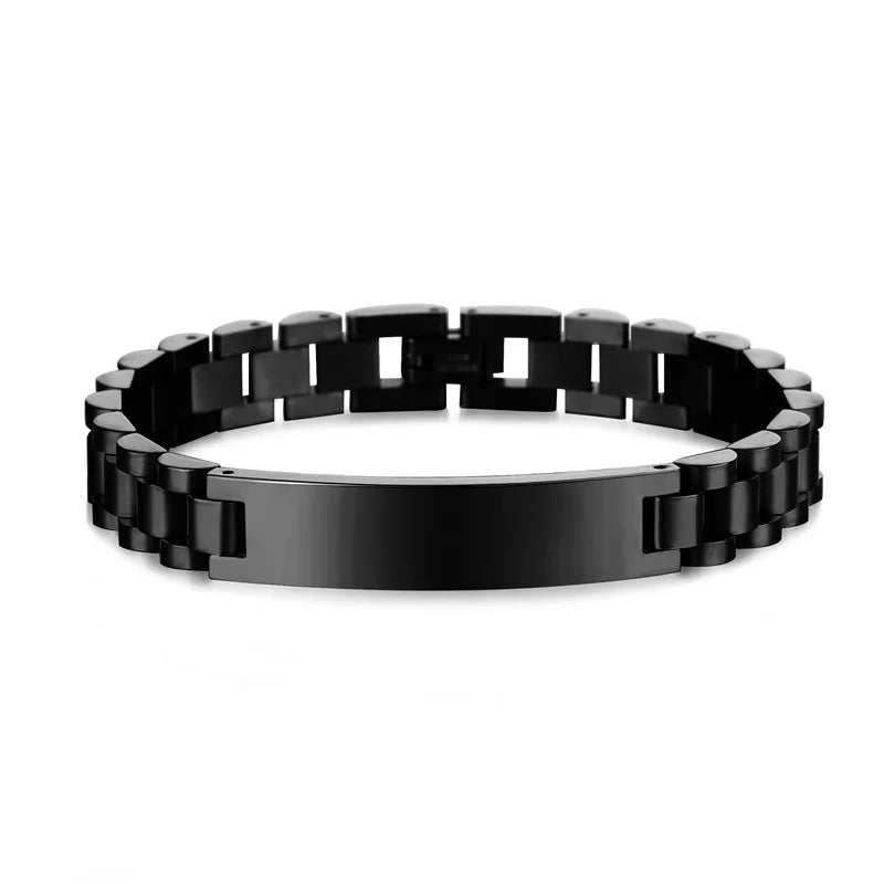 Signature Nameplate Stainless Steel Bracelet