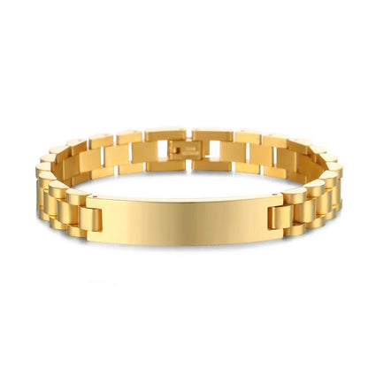 Signature Nameplate Stainless Steel Bracelet
