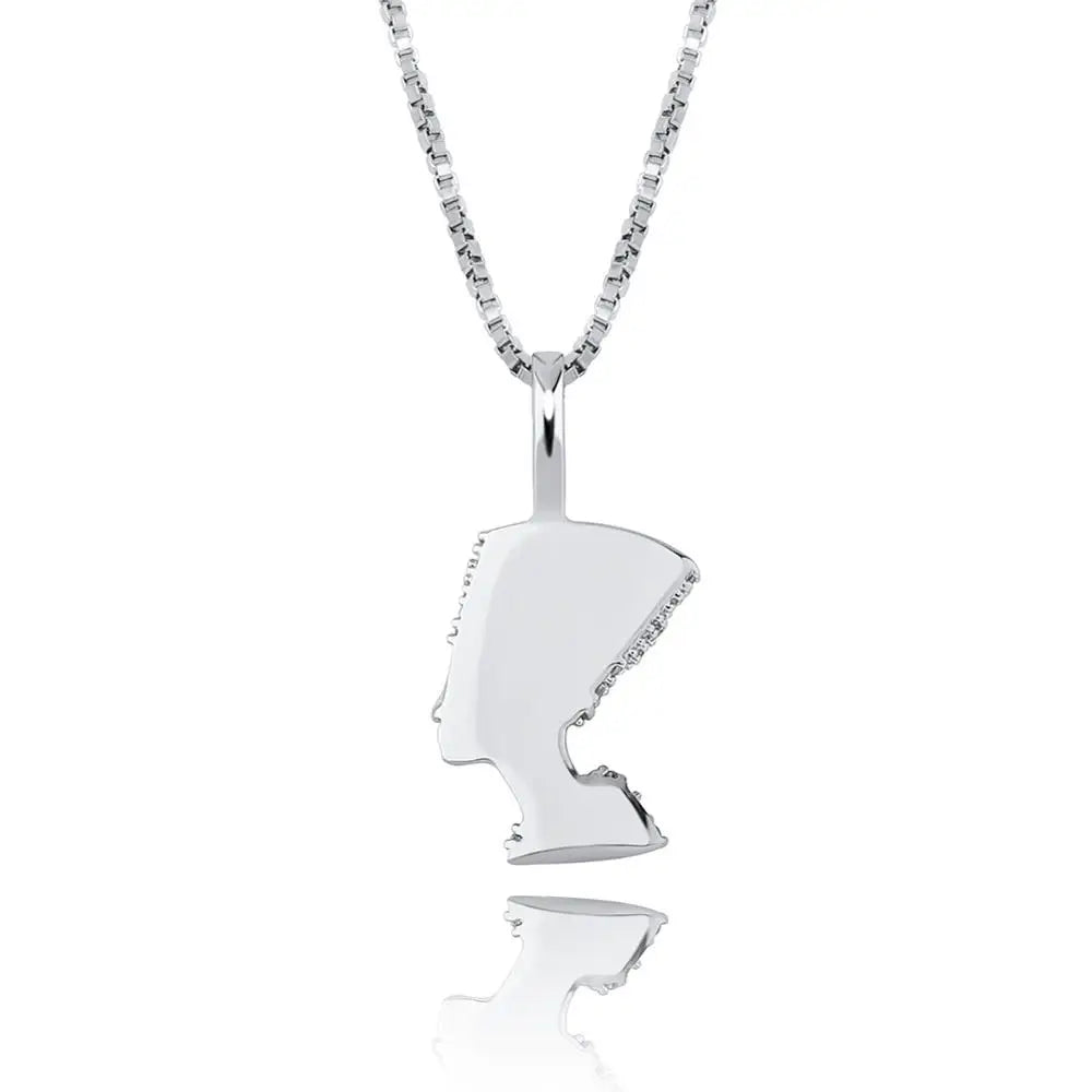 Royal Pharaoh Sterling Silver Zircon Pendant Necklace