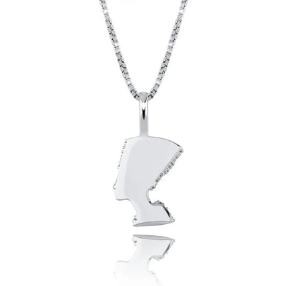 Royal Pharaoh Sterling Silver Zircon Pendant Necklace