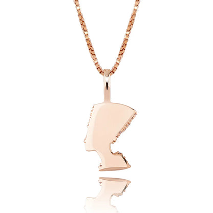 Royal Pharaoh Sterling Silver Zircon Pendant Necklace