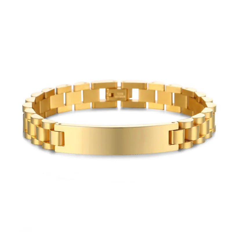 Signature Nameplate Stainless Steel Bracelet