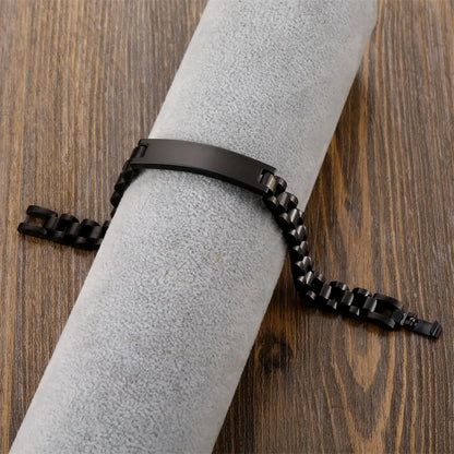 Signature Nameplate Stainless Steel Bracelet