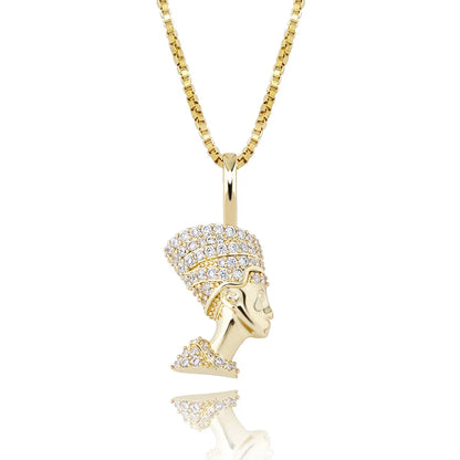 Royal Pharaoh Sterling Silver Zircon Pendant Necklace
