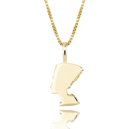 Royal Pharaoh Sterling Silver Zircon Pendant Necklace
